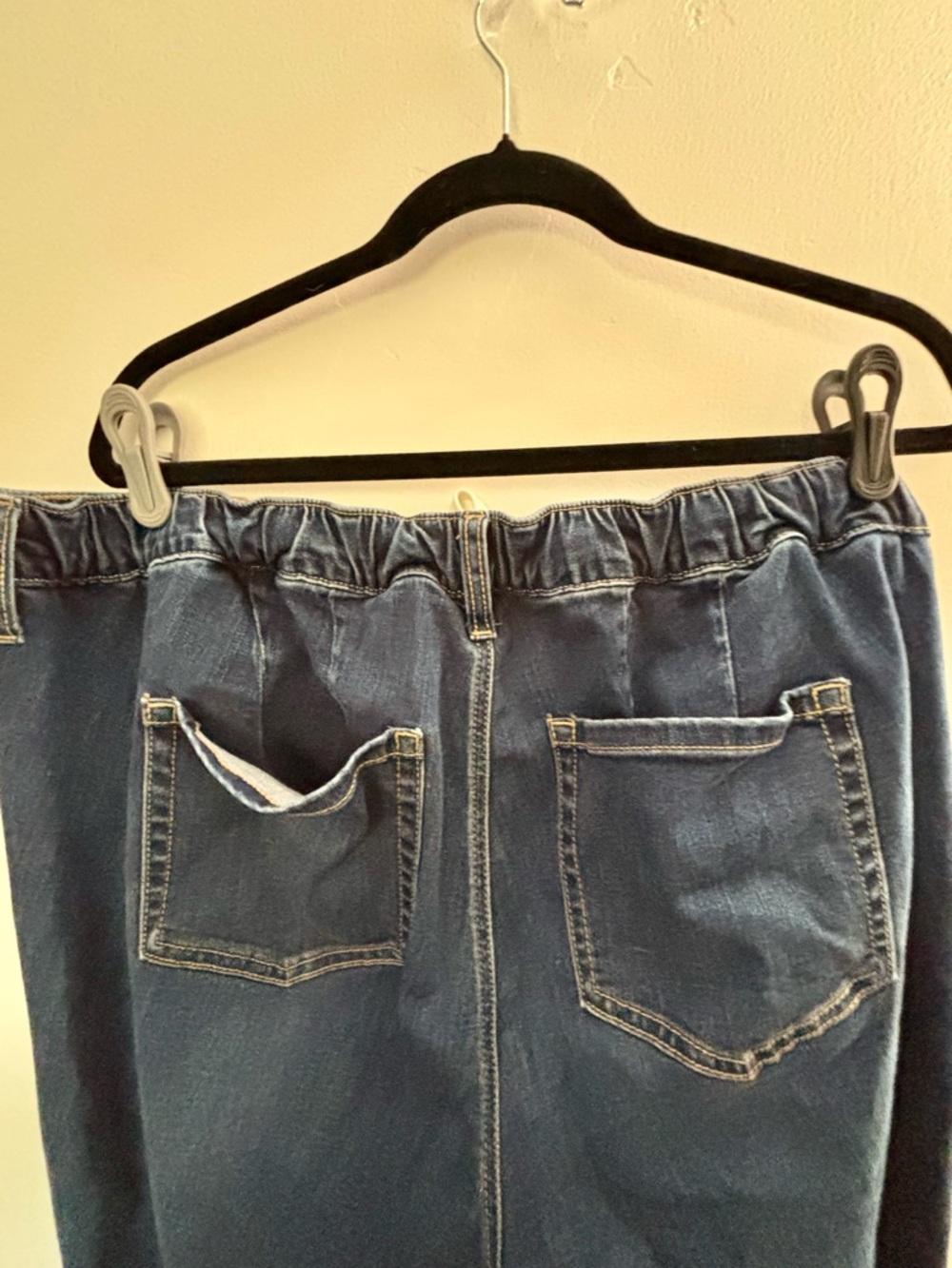 torrid Feel The Fit Dark Blue Distressed Straight Leg Jeans - Picture 5 of 9